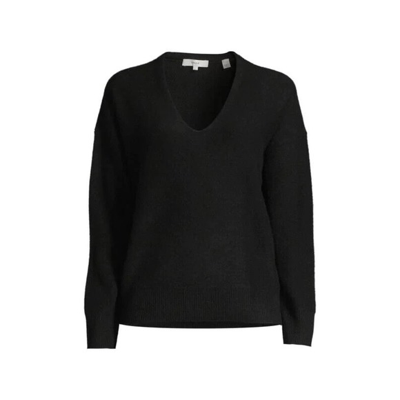 Vince Women's Dropped Shoulder Cashmere Sweater - Black - Size S. - Picture 3 of 3